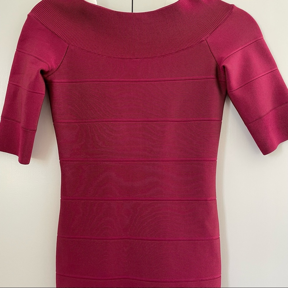 NWT Herve Leger Raspberry Dress - Picture 15 of 16